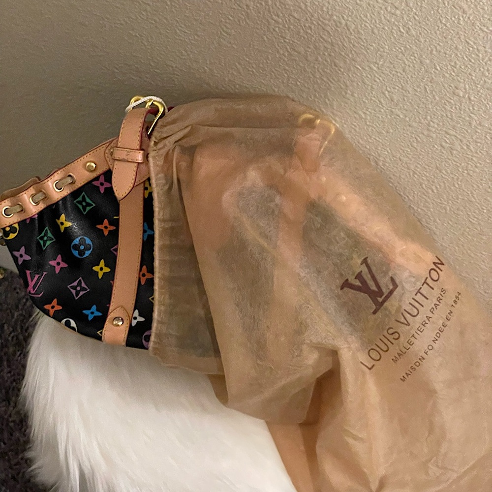 Louis Vuitton Theda Leather Black Monogram Multi Color Hand Bag (Vintage) - Picture 10 of 16